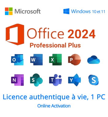 Acheter une Licence à vie Microsoft Office 2024 Pro Plus - 1 PC