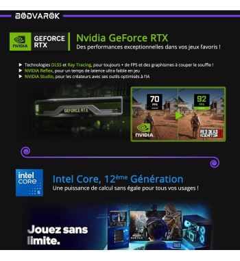 Achat : PC Gamer - Intel Arc B570, Intel i3 14100F, Win11 + Wifi