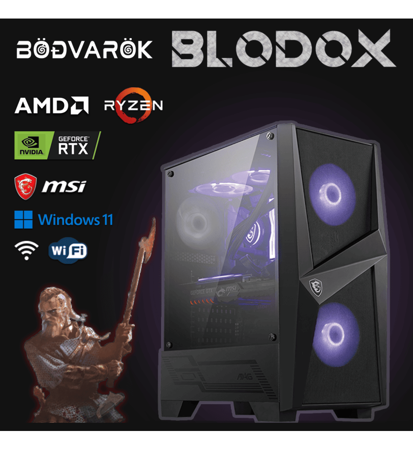 PC Gamer Bodvarok - Ryzen 5 7600X, RTX 4060, 16Go DDR5, Win11