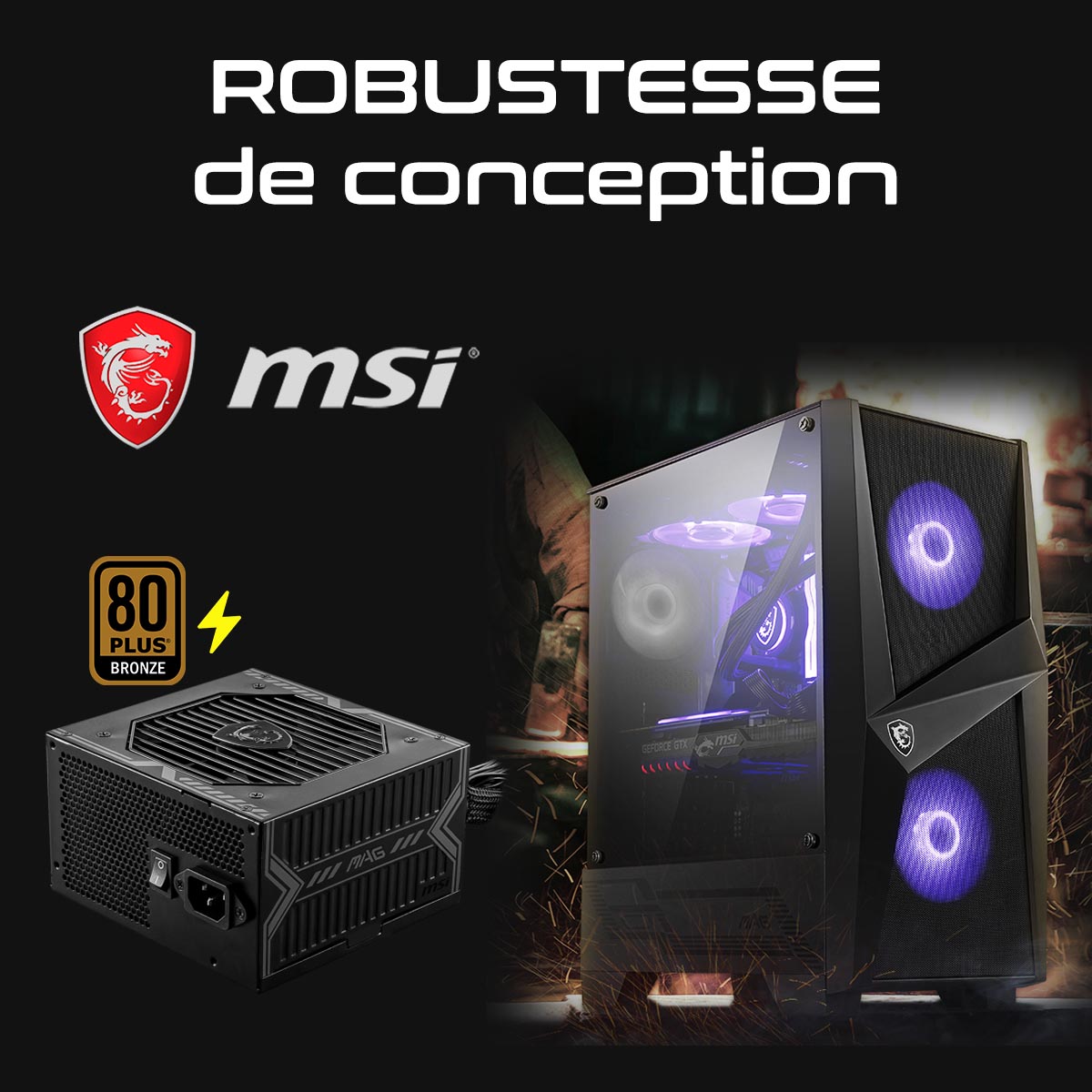 PC Gaming Bodvarok Blodox  - Boitier MSI MAG Forge 100M : Un PC fait pour durer !